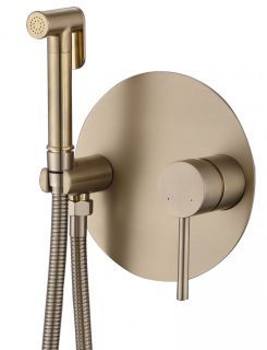 Гигиенический душ ABBER Emotion AF8826G со смесителем золото матовое